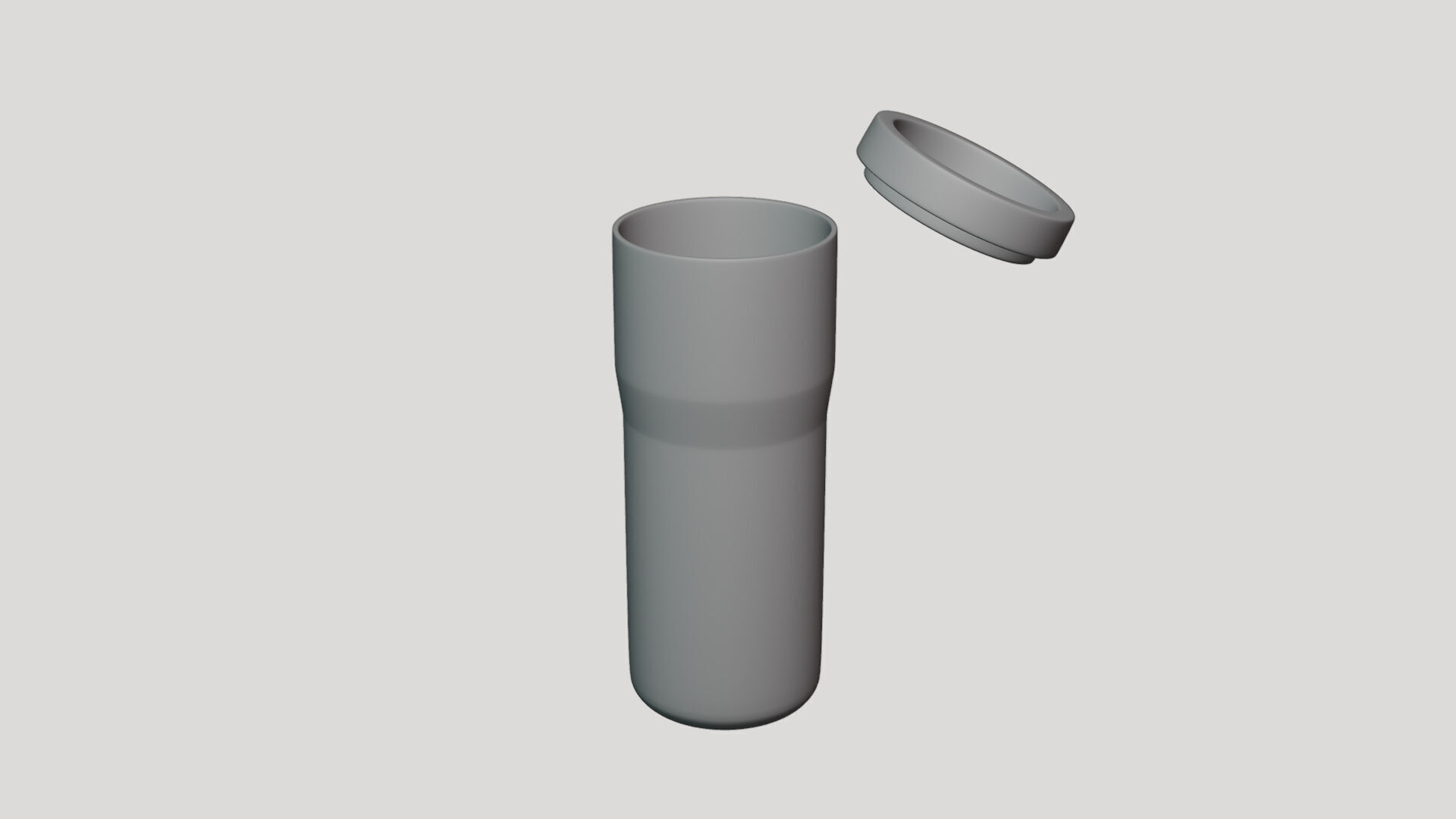 Basic Thermos Glass - Geometry Only No Textures No Materials 3D model_3