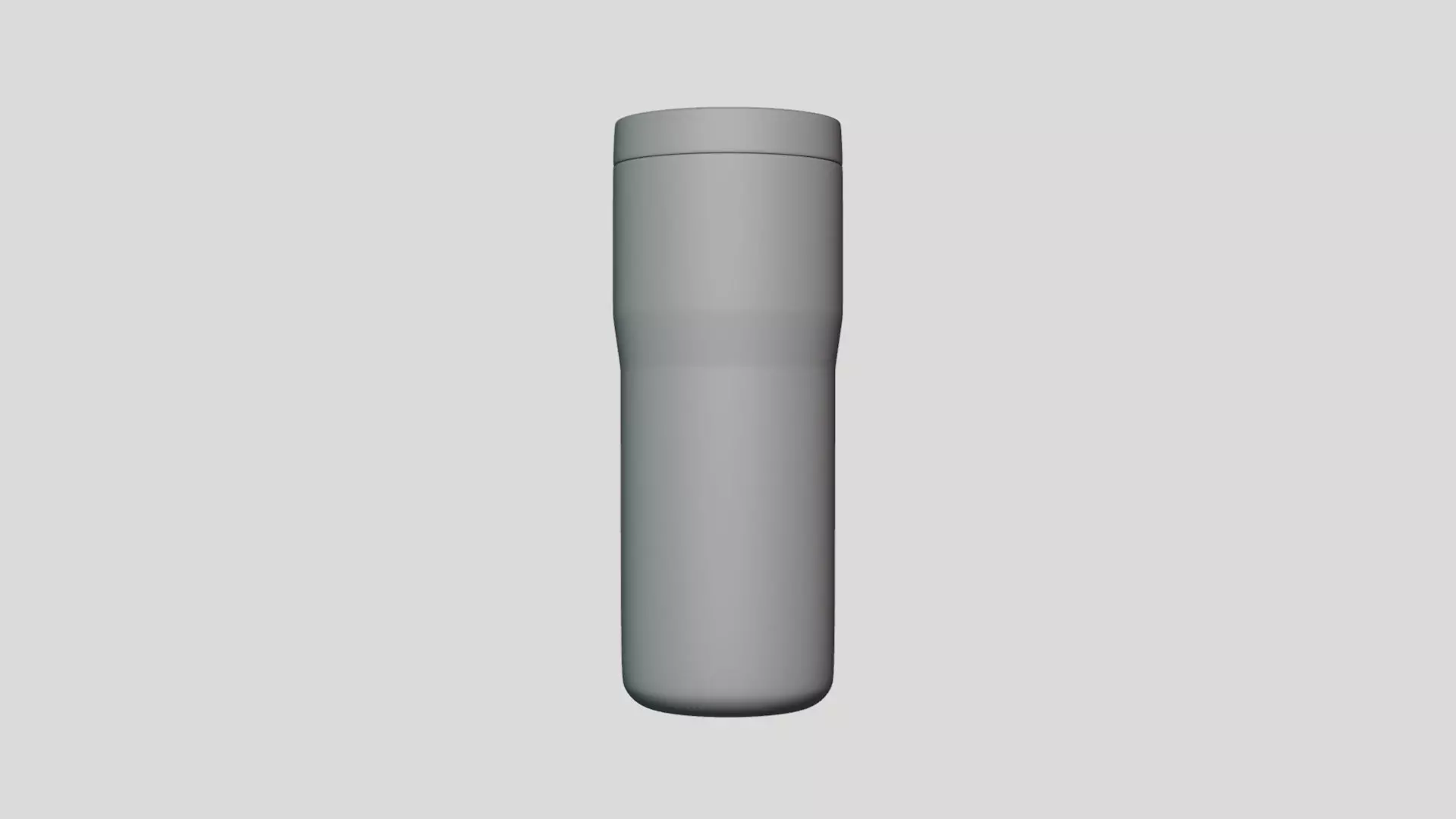 Basic Thermos Glass - Geometry Only No Textures No Materials 3D model_0