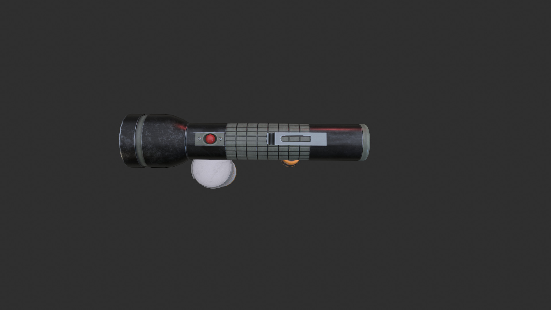Flashlight and battery and medicine and syringe models Low-poly 3D model_4