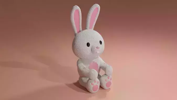 Plush Bunny For Render - Coelhinho de Pelucia