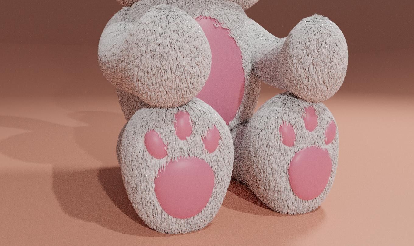 Plush Bunny For Render - Coelhinho de Pelucia 3D model_3