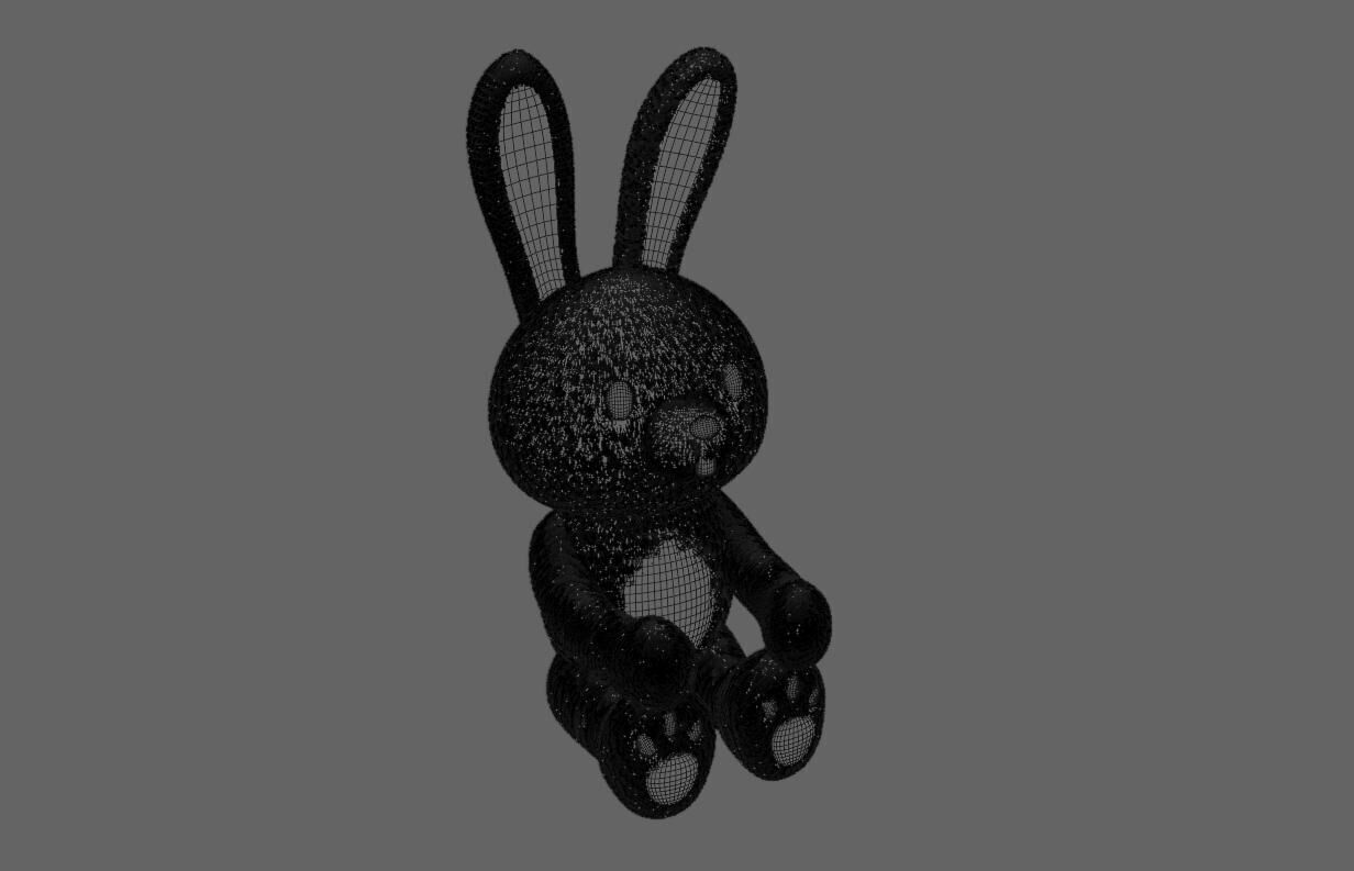 Plush Bunny For Render - Coelhinho de Pelucia 3D model_12