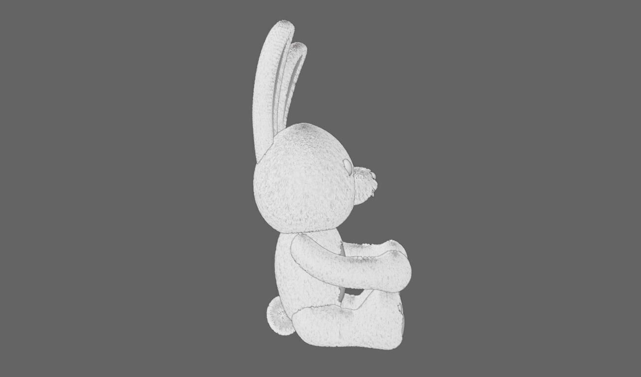 Plush Bunny For Render - Coelhinho de Pelucia 3D model_9