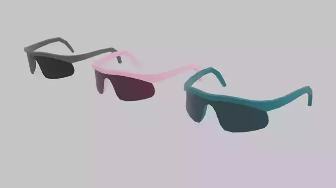 LOW-POLY SUNGLASSES 3 PAIR Low-poly 3D model LOW-POLY SUNGLASSES 3 PAIR Low-poly 3D model