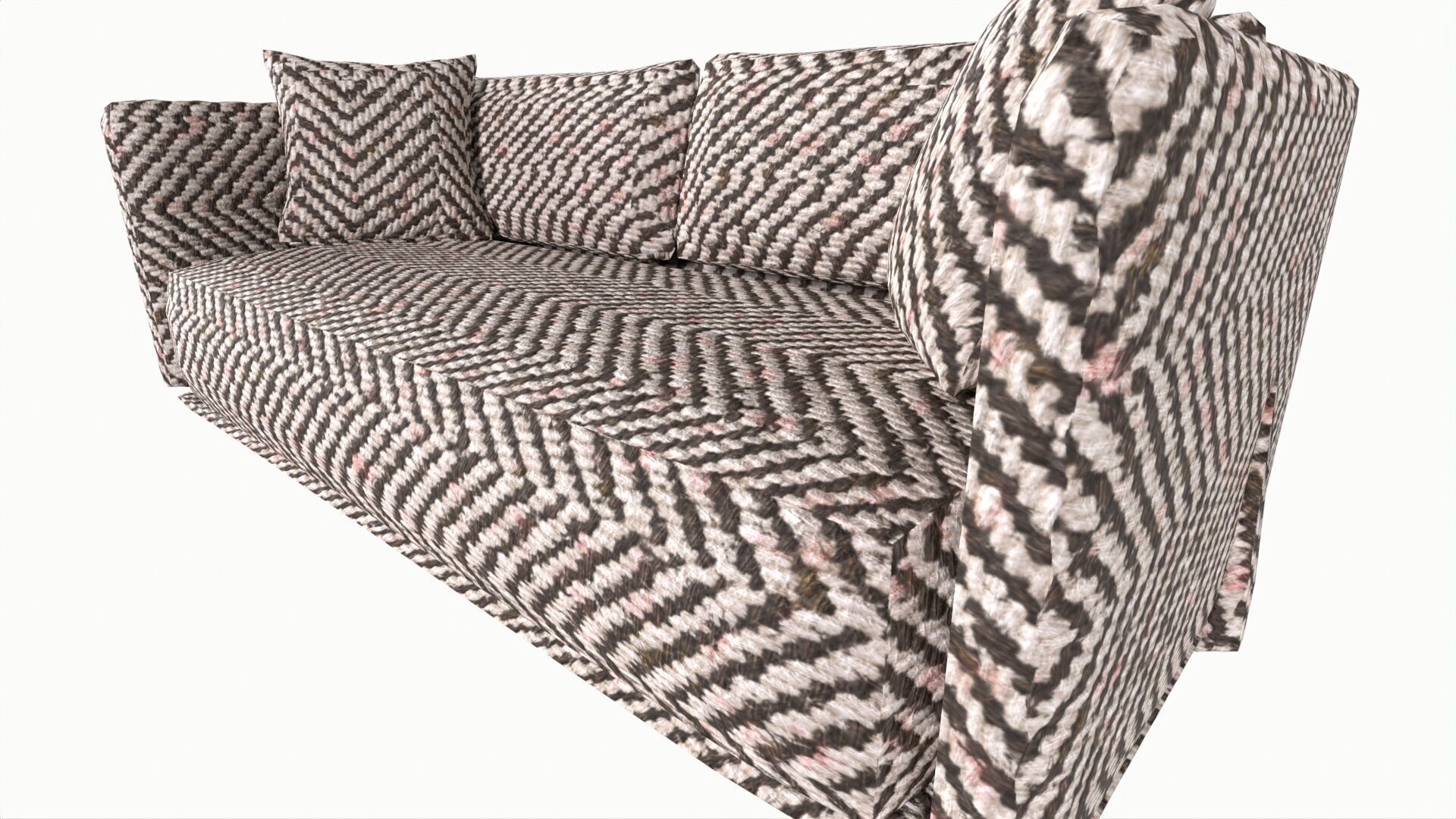 Sofa Furniture Low-poly 3D model_3