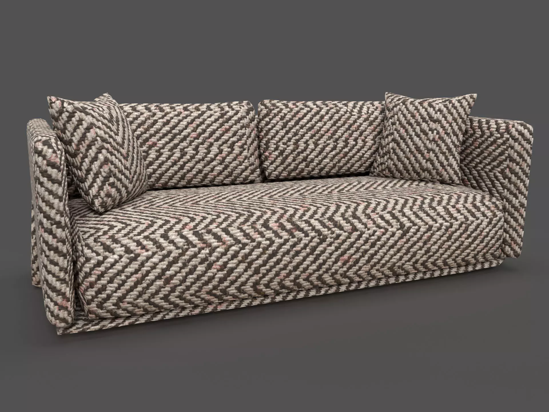 Sofa Furniture Low-poly 3D model_0