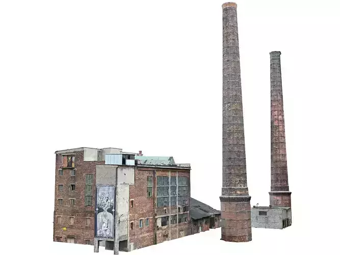 Abandoned Mine Factory 3D model  3D model