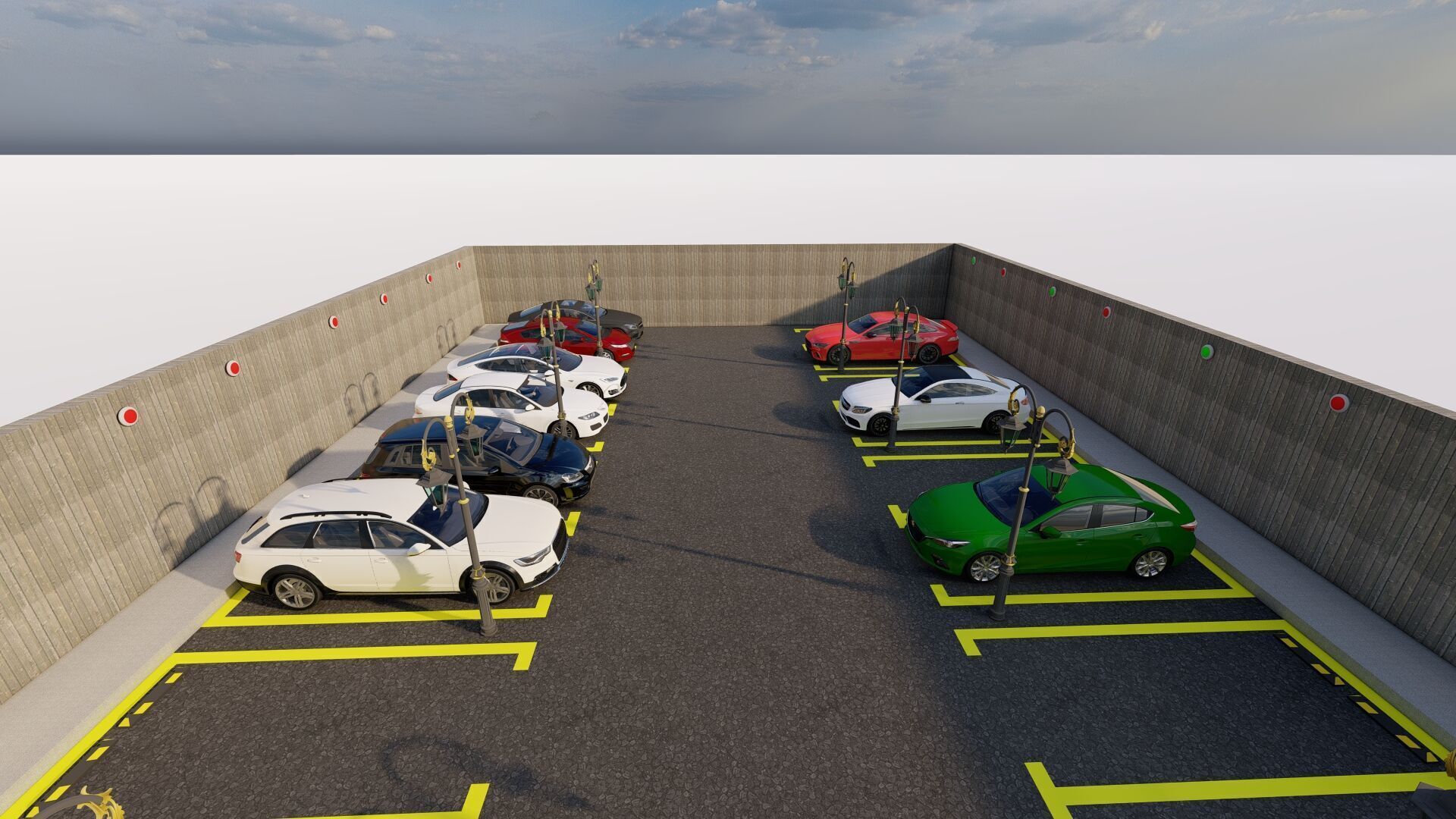 Parking-Parking Lot 3D model_1