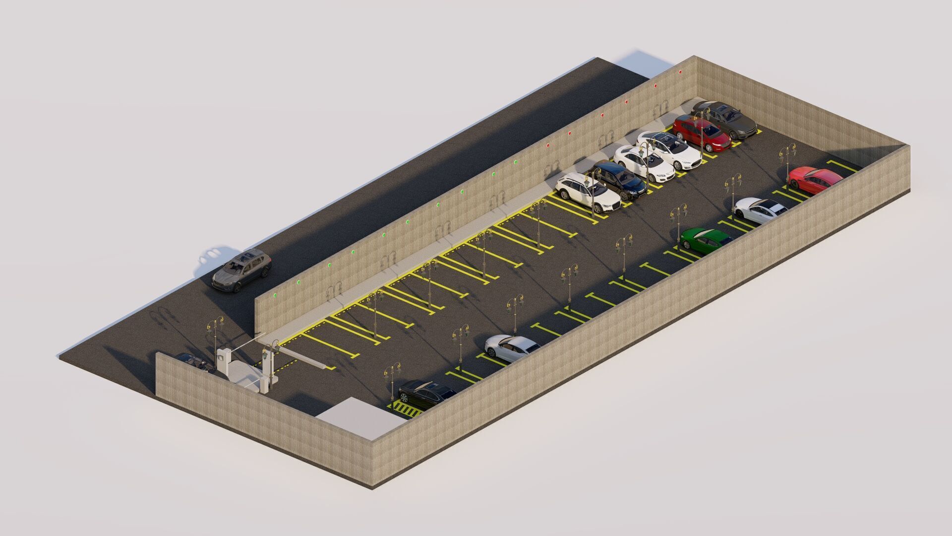 Parking-Parking Lot 3D model_13