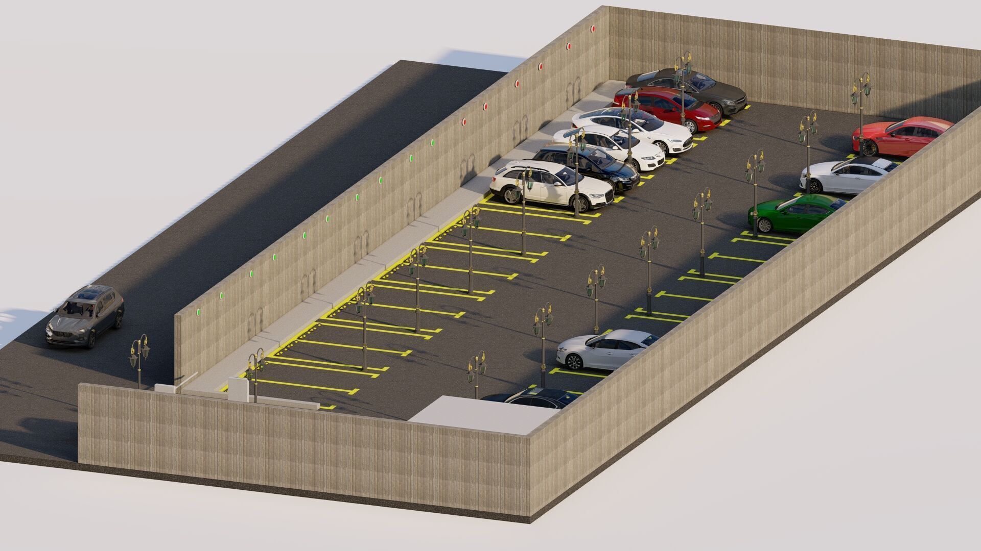 Parking-Parking Lot 3D model_12