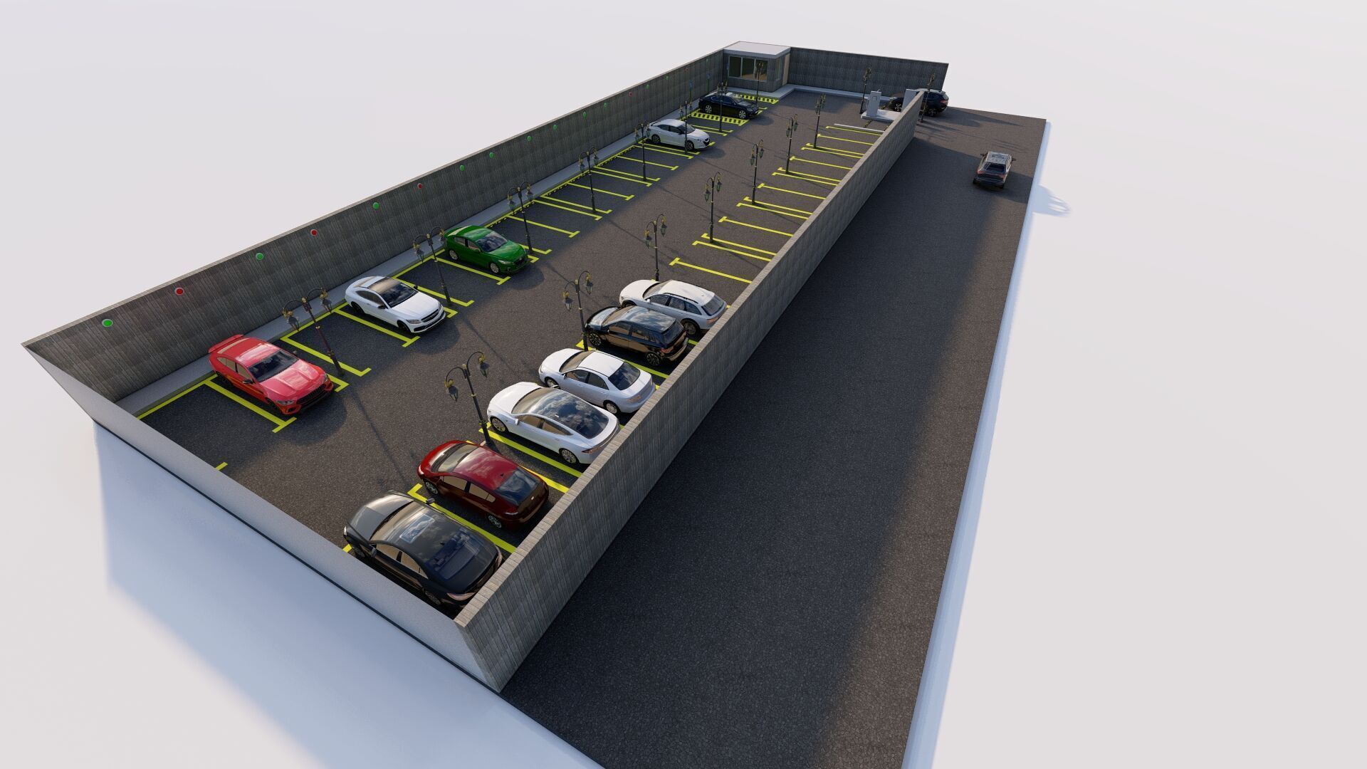 Parking-Parking Lot 3D model_7