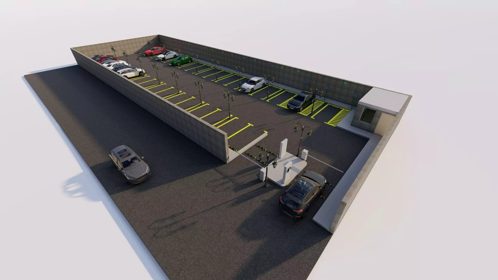 Parking-Parking Lot 3D model_0