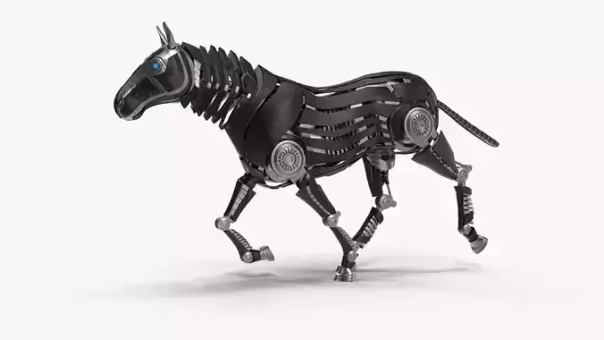 Robot horse runs 3D model Robot horse runs 3D model
