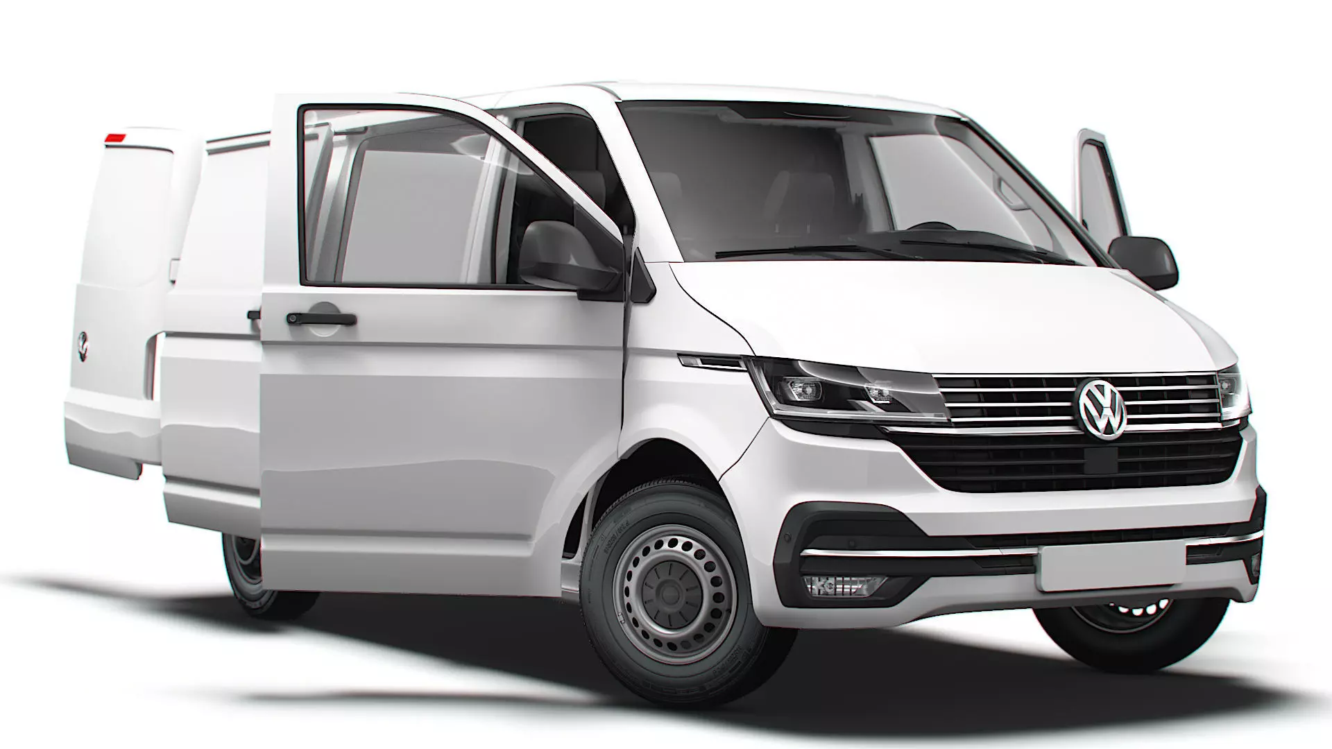 VW Transporter Van T6 L2H1 HQ Interior 2020 3D model