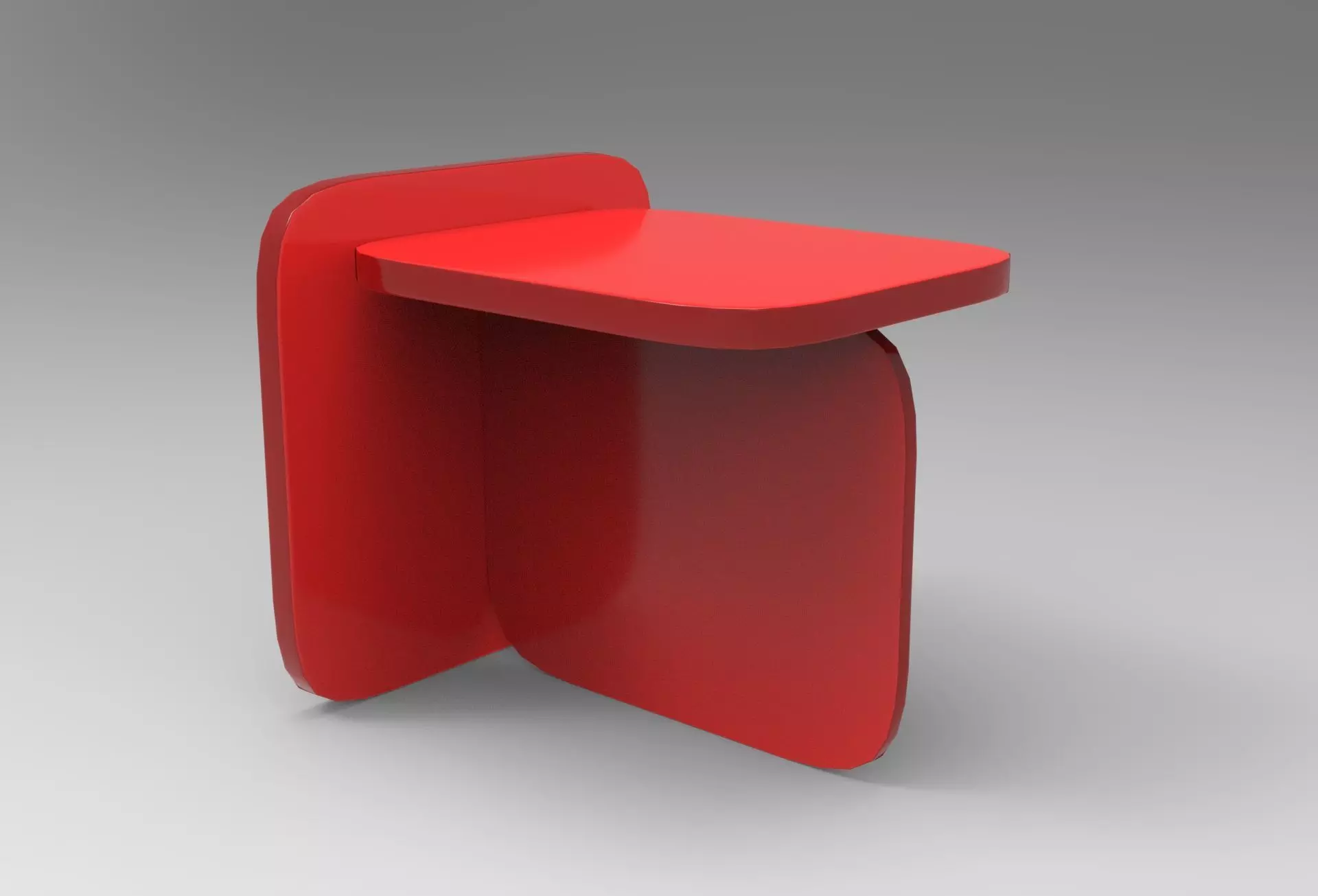 Squ Side Table Low-poly 3D model_0