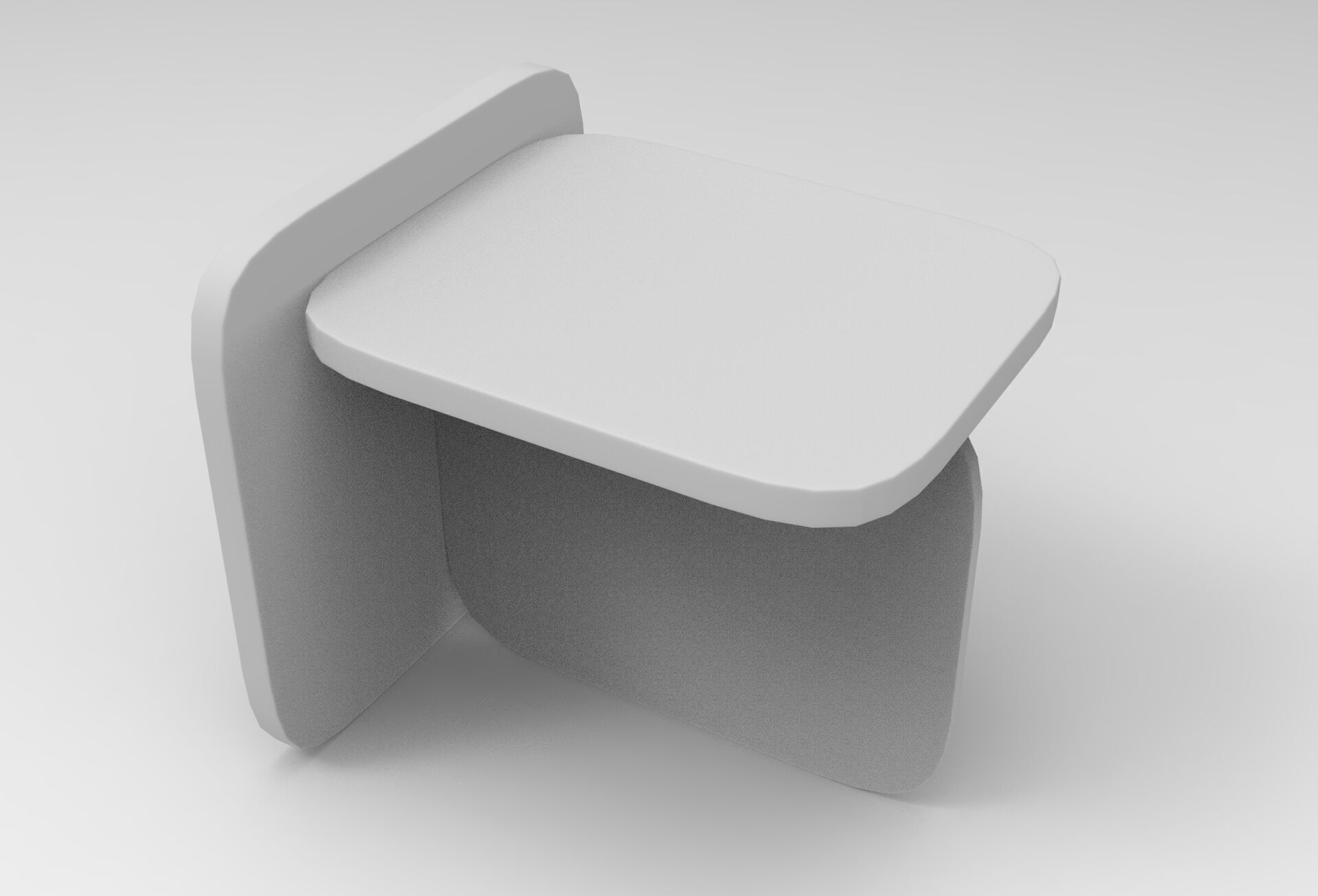 Squ Side Table Low-poly 3D model_7