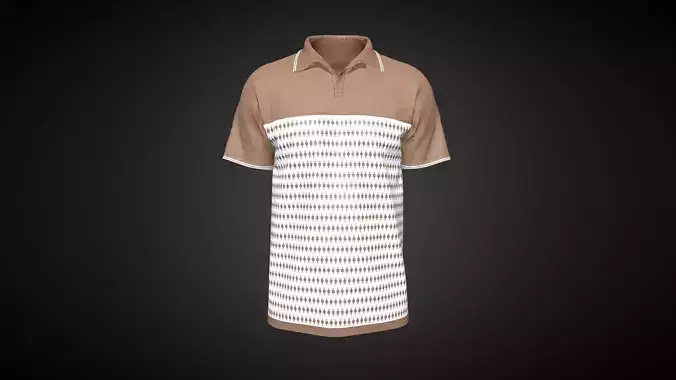 Mens Open Collar- Polos In Low Poly