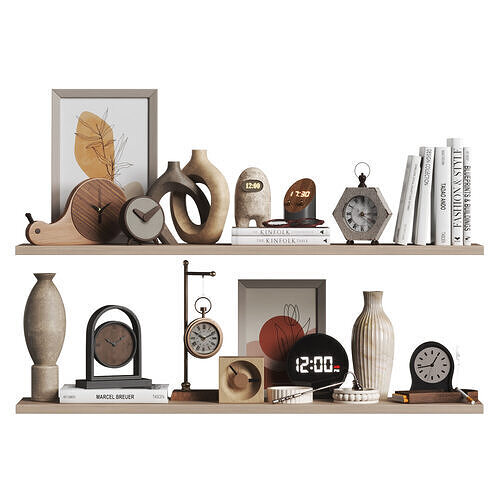 Decorative Set 19 - Clock collection 3D model
