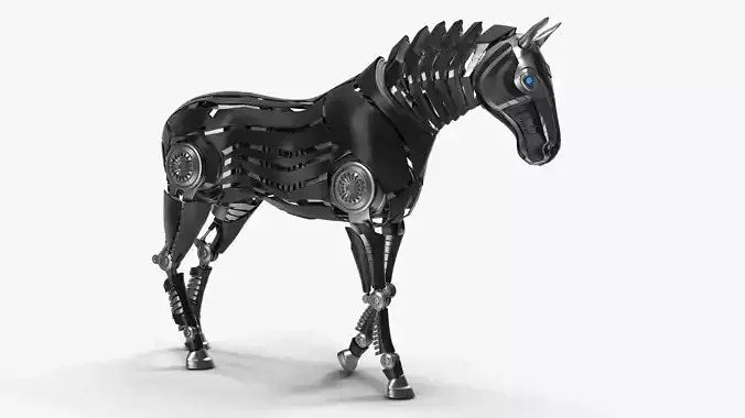 Robot horse standing