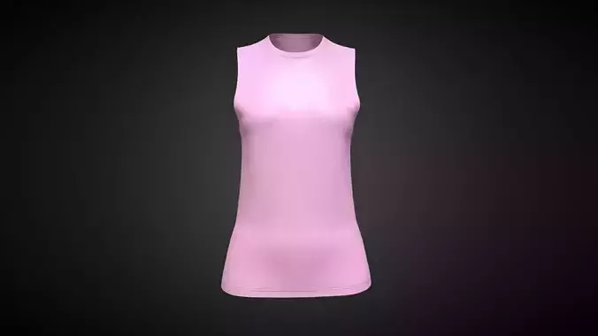 Girls Tank Tops- Single Color In Low Poly