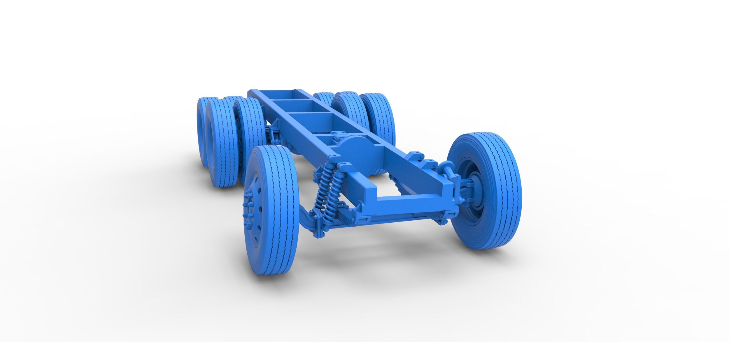 Chassis of Vintage GATR Racing Semi truck V3 Scale 1 to 25 3D print model_44