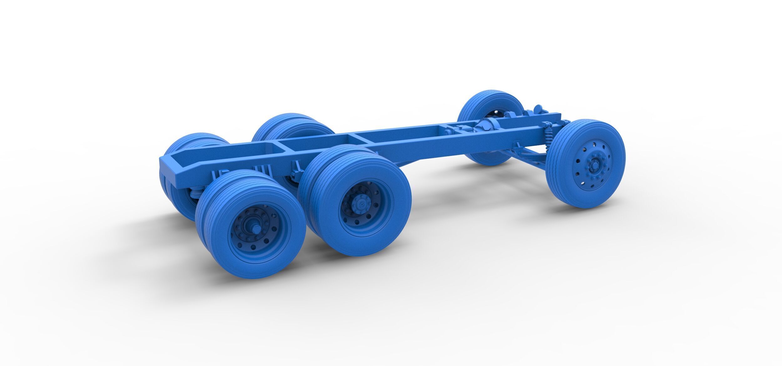 Chassis of Vintage GATR Racing Semi truck V3 Scale 1 to 25 3D print model_40