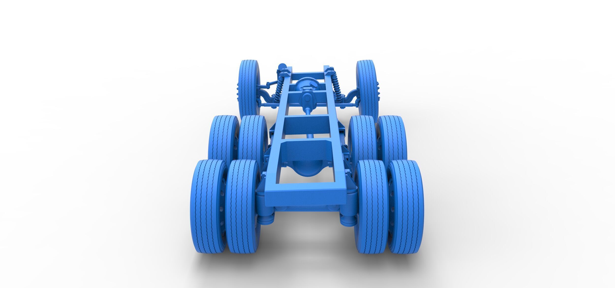 Chassis of Vintage GATR Racing Semi truck V3 Scale 1 to 25 3D print model_38