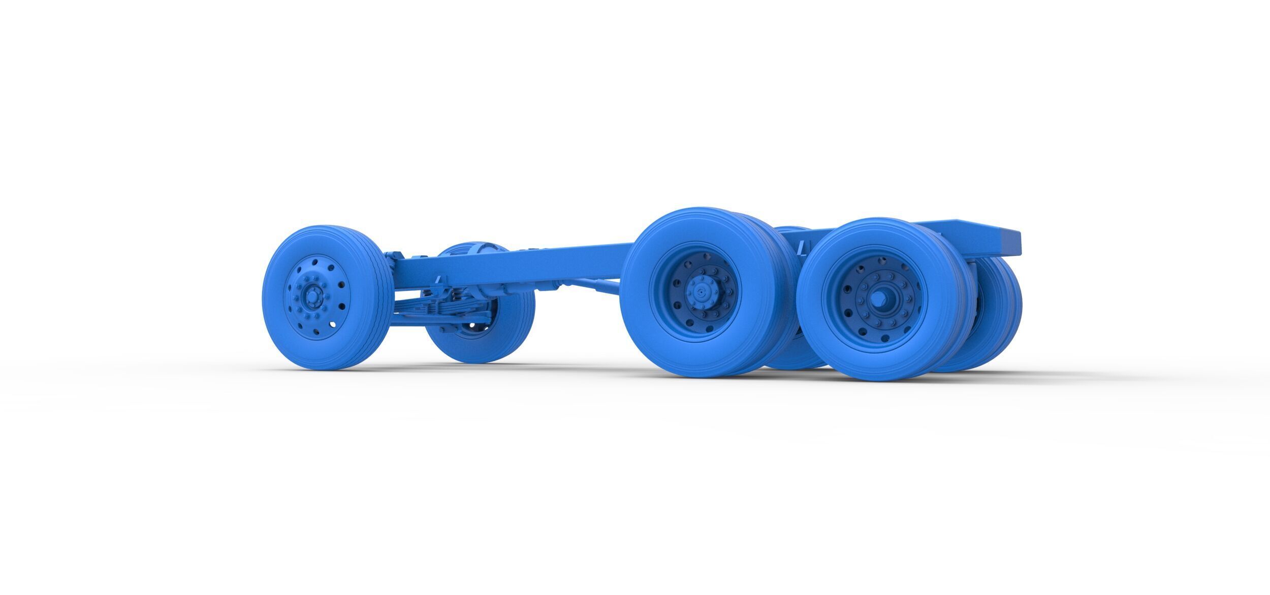 Chassis of Vintage GATR Racing Semi truck V3 Scale 1 to 25 3D print model_34