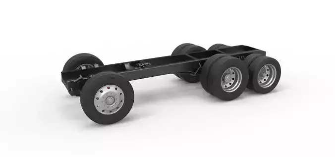 Chassis of Vintage GATR Racing Semi truck V3 Scale 1 to 25 3D print model