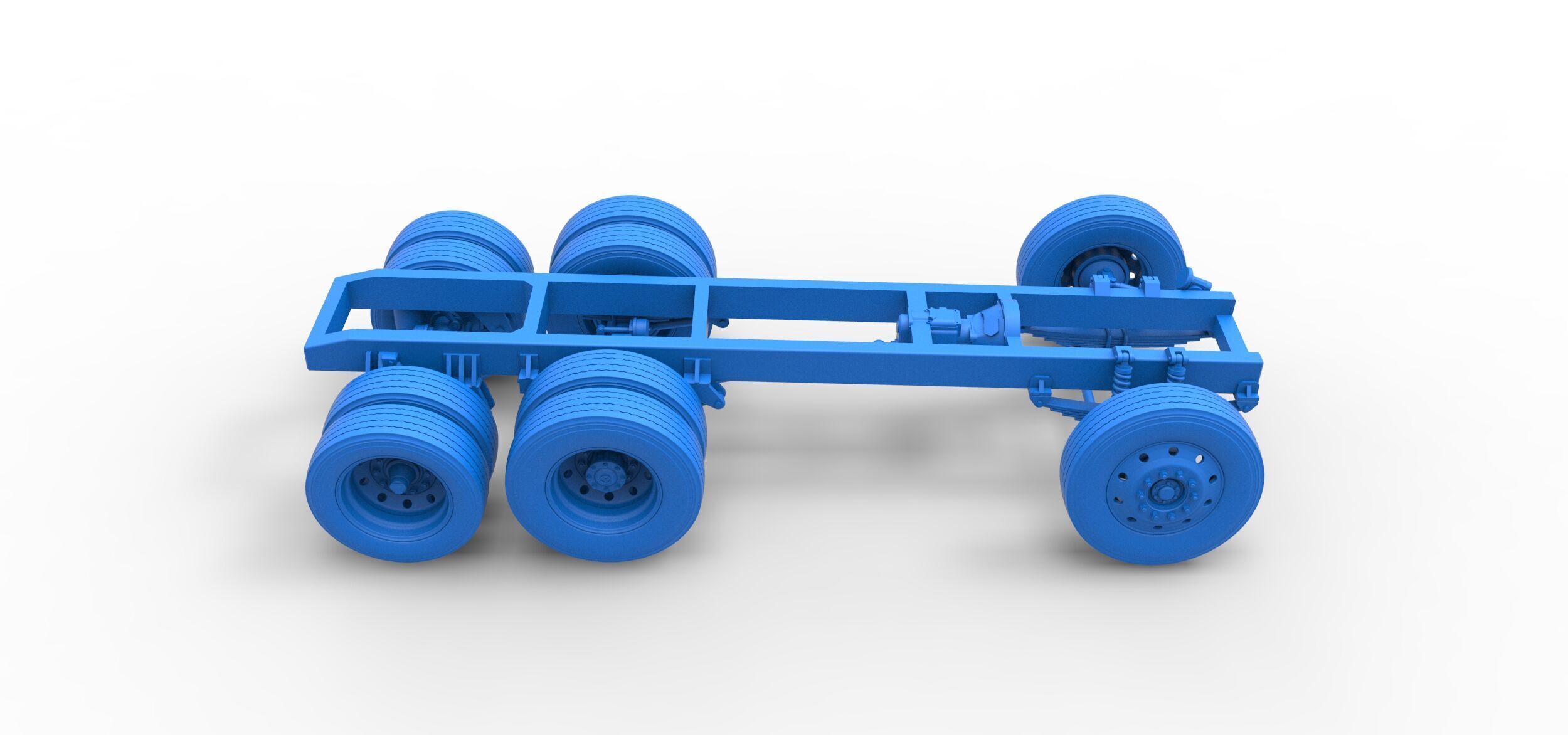 Chassis of Vintage GATR Racing Semi truck V3 Scale 1 to 25 3D print model_42