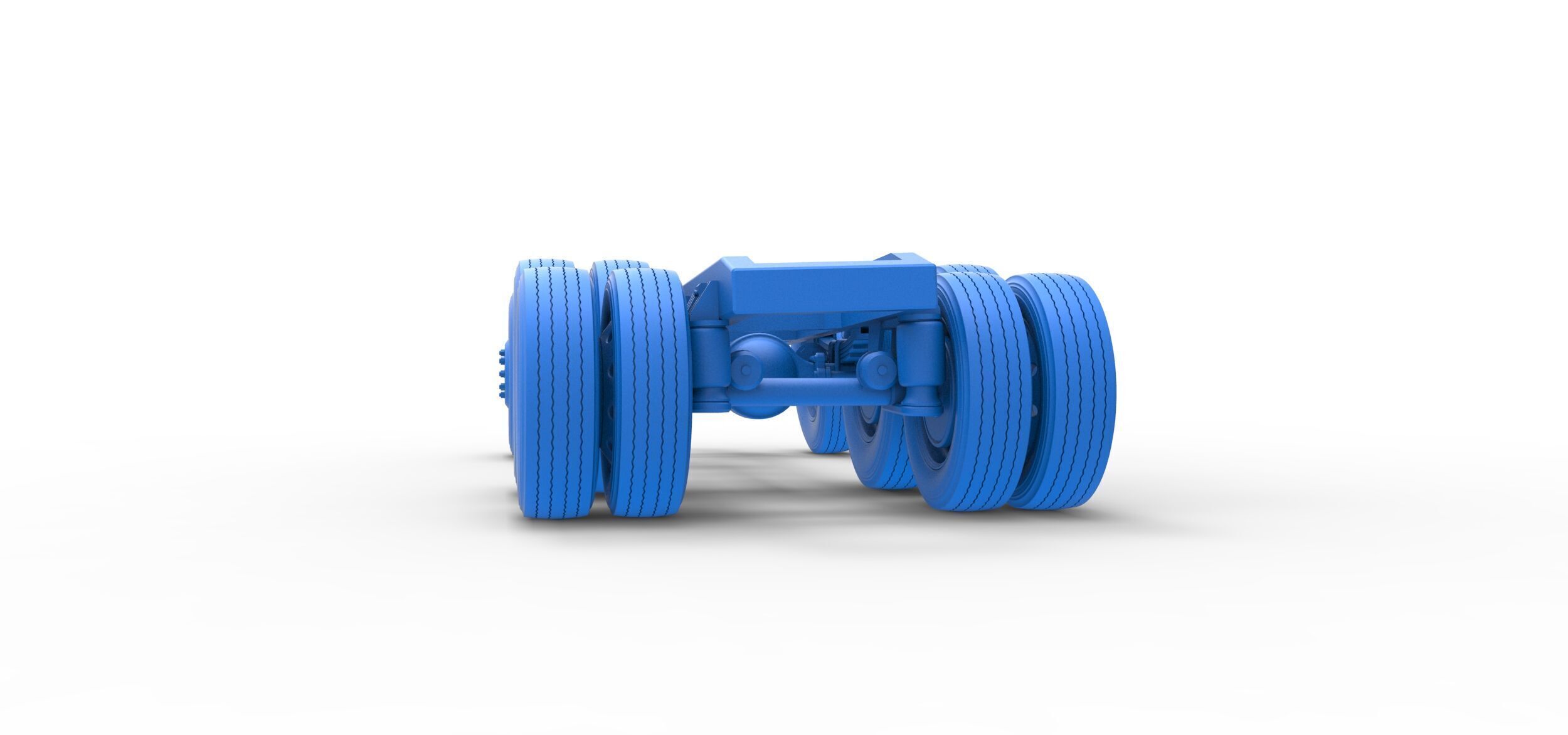 Chassis of Vintage GATR Racing Semi truck V3 Scale 1 to 25 3D print model_36