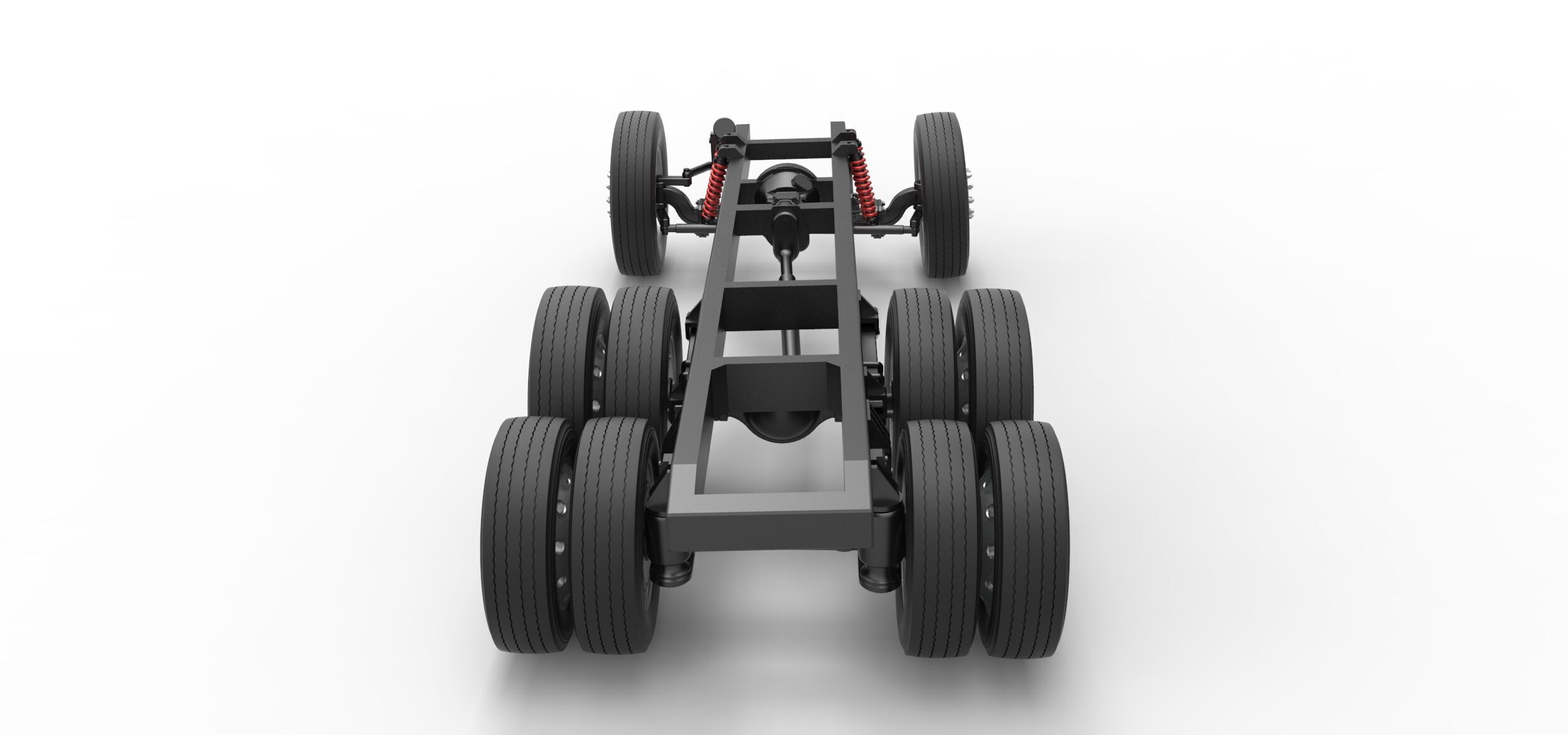 Chassis of Vintage GATR Racing Semi truck V3 Scale 1 to 25 3D print model_16