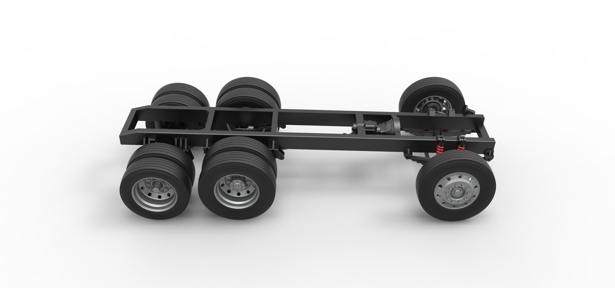 Chassis of Vintage GATR Racing Semi truck V3 Scale 1 to 25 3D print model_20