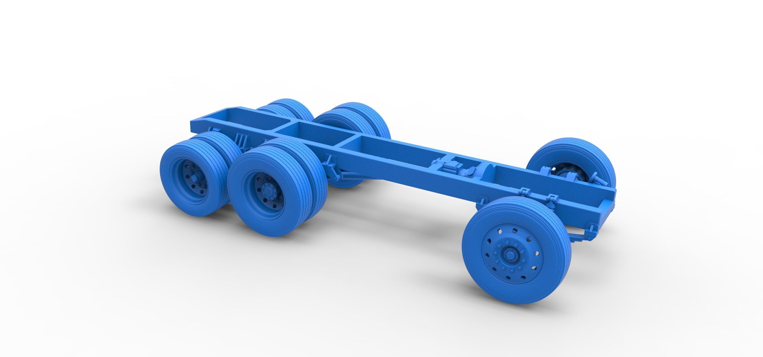 Chassis of Vintage GATR Racing Semi truck V3 Scale 1 to 25 3D print model_43