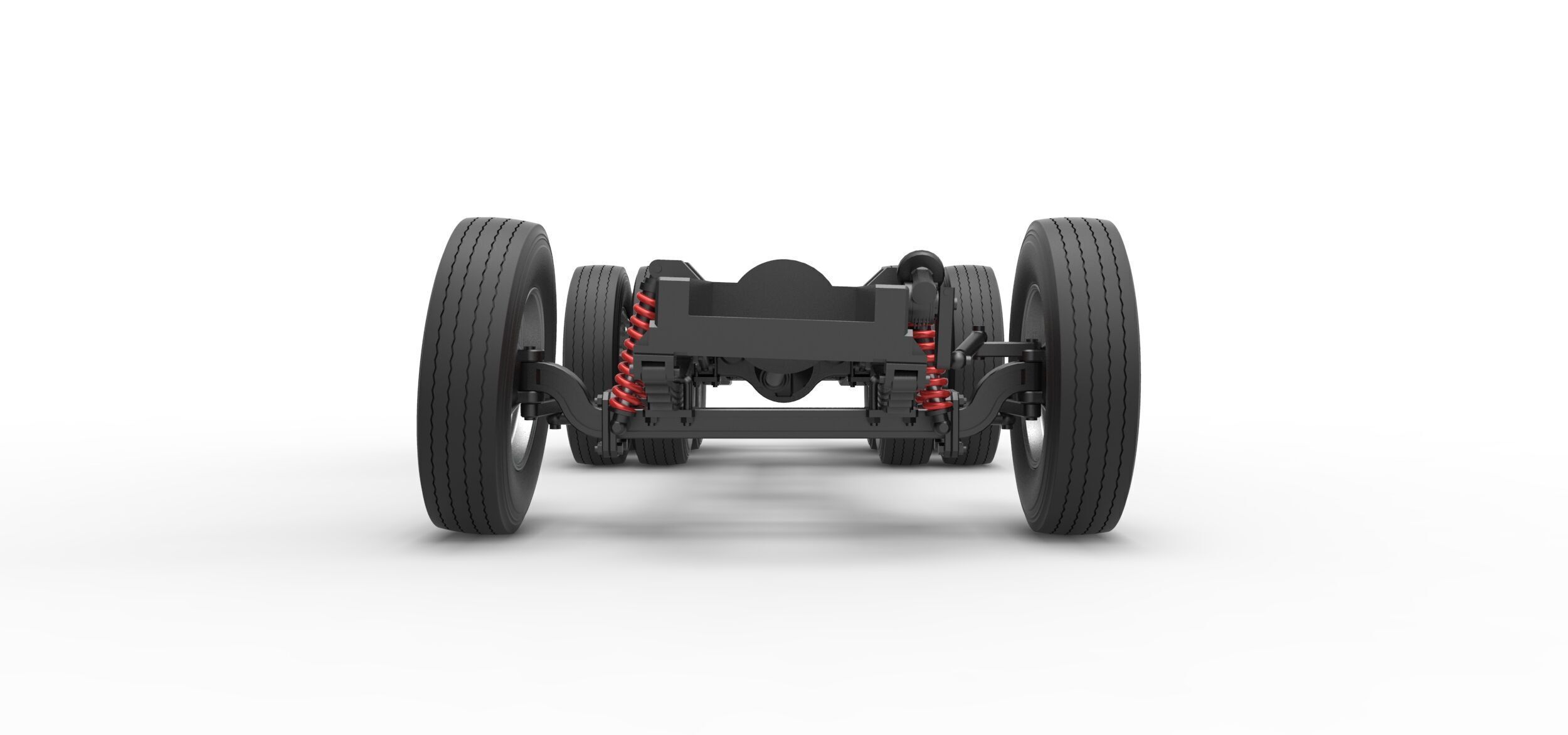 Chassis of Vintage GATR Racing Semi truck V3 Scale 1 to 25 3D print model_6