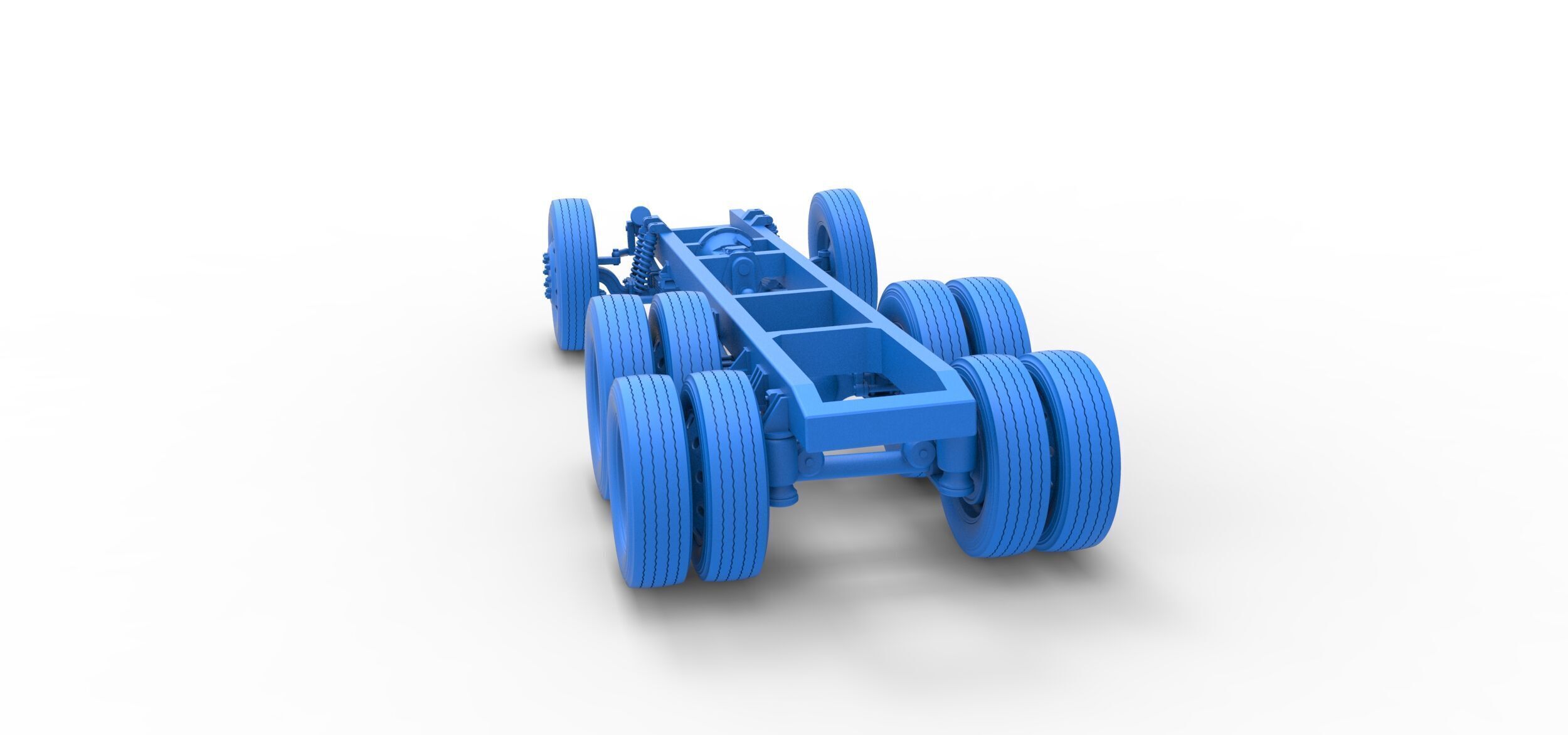 Chassis of Vintage GATR Racing Semi truck V3 Scale 1 to 25 3D print model_35