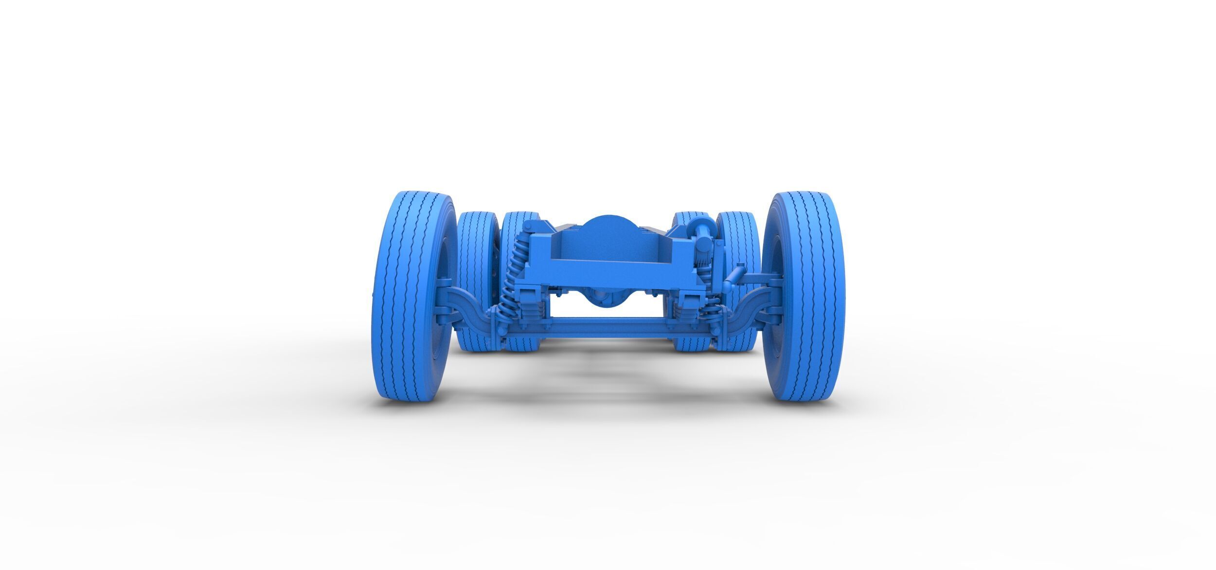 Chassis of Vintage GATR Racing Semi truck V3 Scale 1 to 25 3D print model_28