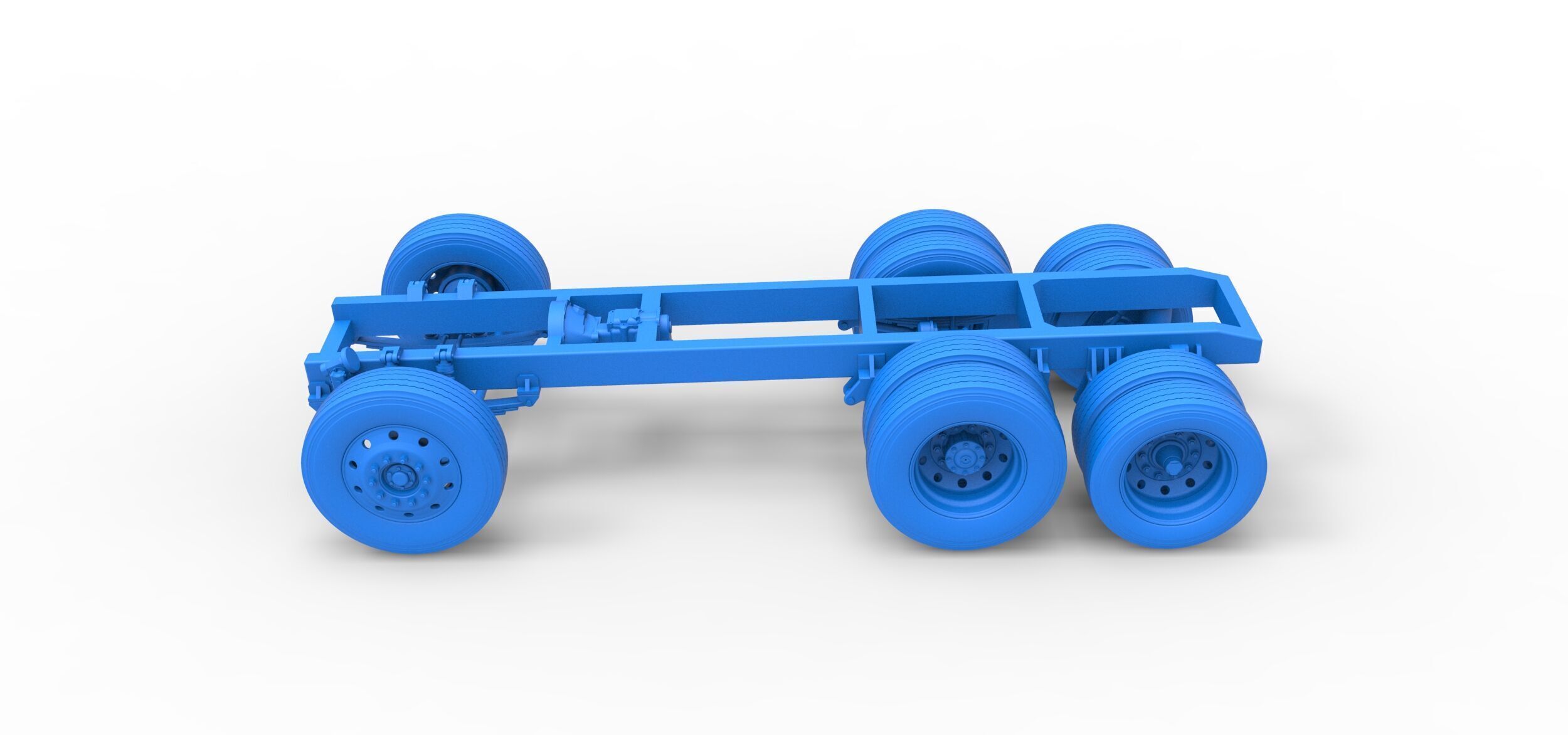 Chassis of Vintage GATR Racing Semi truck V3 Scale 1 to 25 3D print model_31