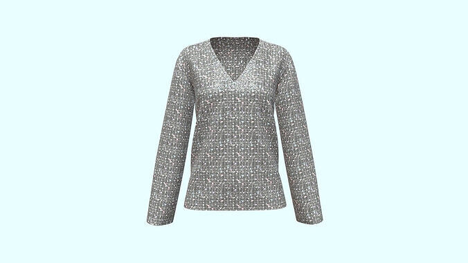 Girls V-Neck Tops In Low Poly Low-poly 3D model