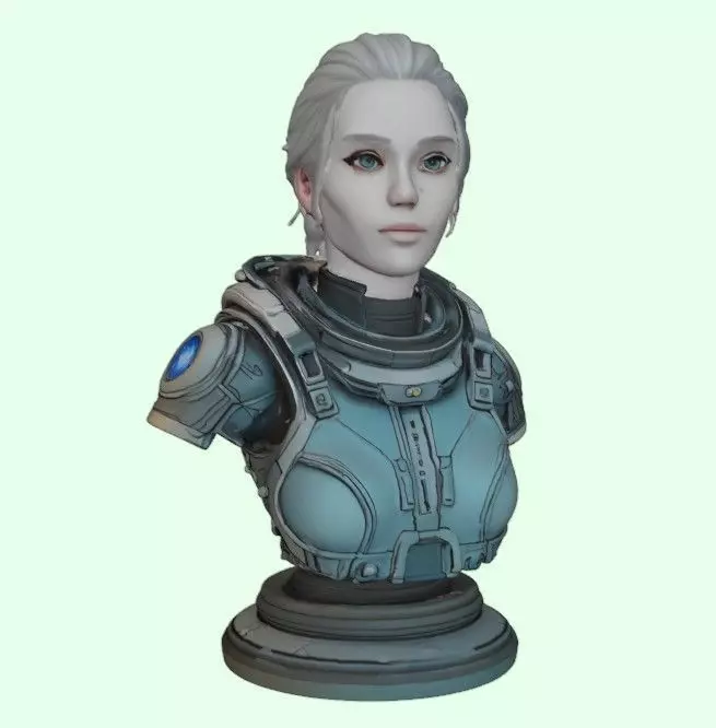 Galactic Explorer Female Bust 3D print model