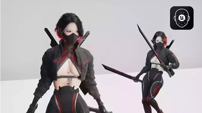 Scifi Assassin Girl Modular