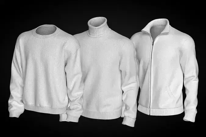 Pack Clothing high-poly Male Sweaters