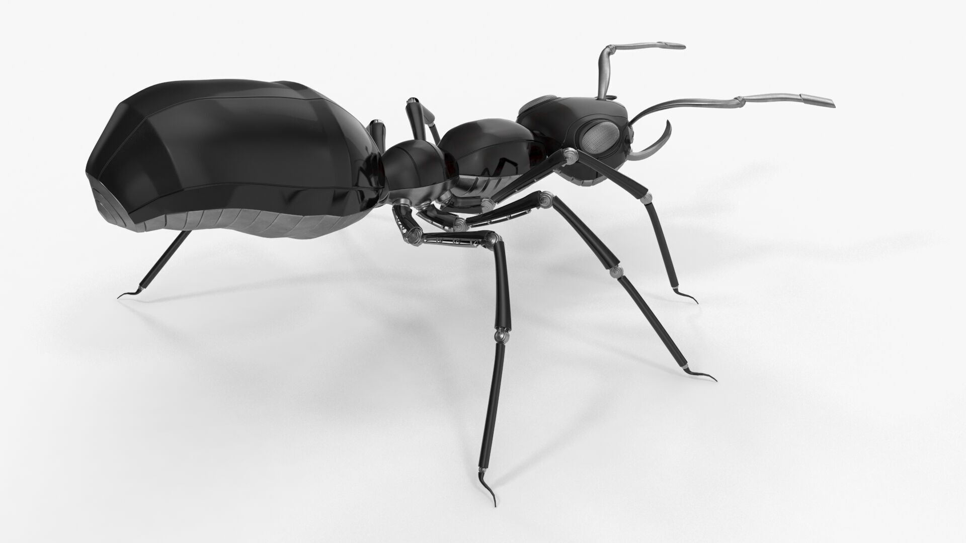 Black robot ant 3D model_4