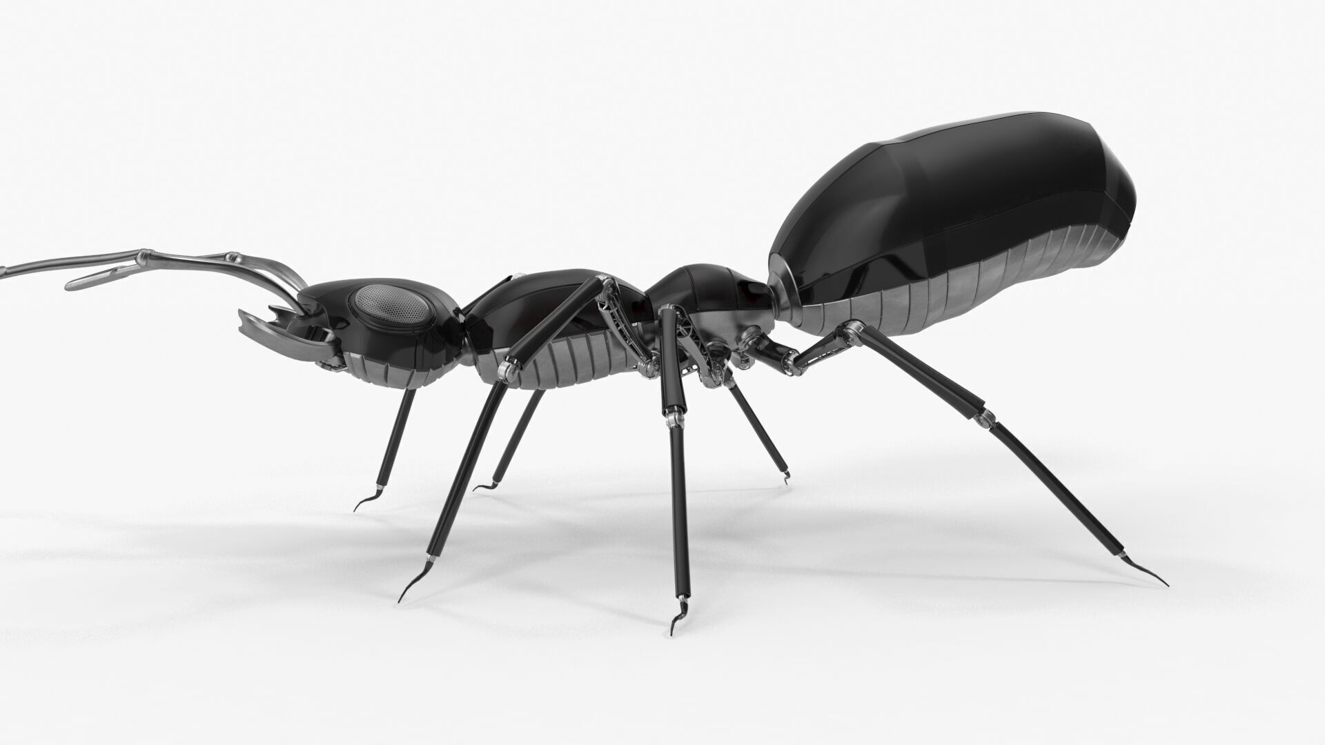 Black robot ant 3D model_7