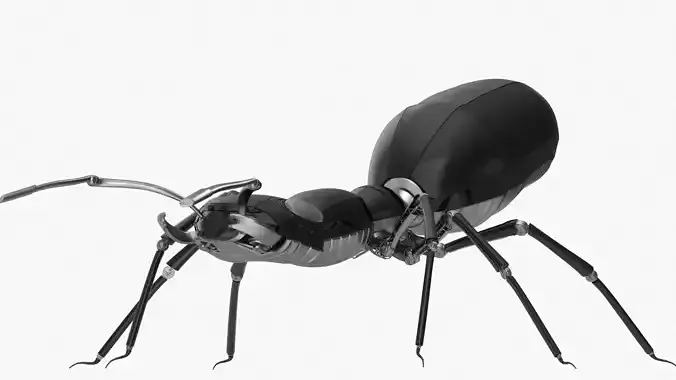 Black robot ant 3D model