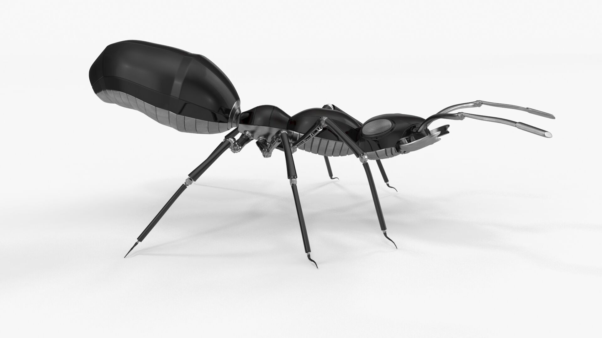 Black robot ant 3D model_3
