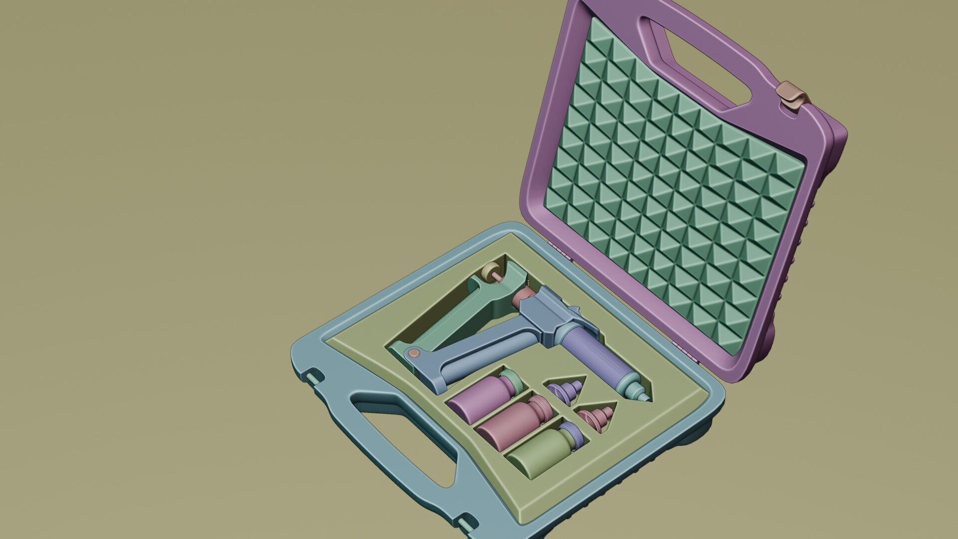 serum injection kit Low-poly 3D model_6