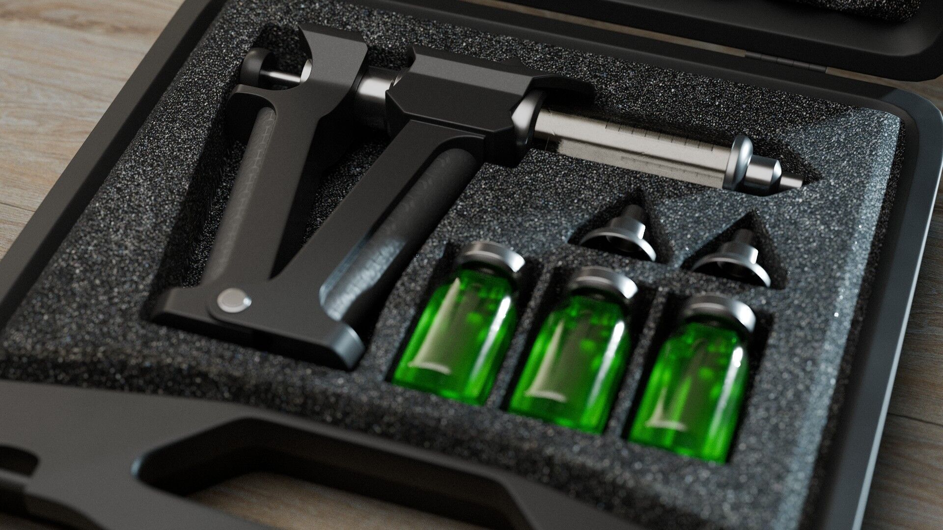 serum injection kit Low-poly 3D model_1