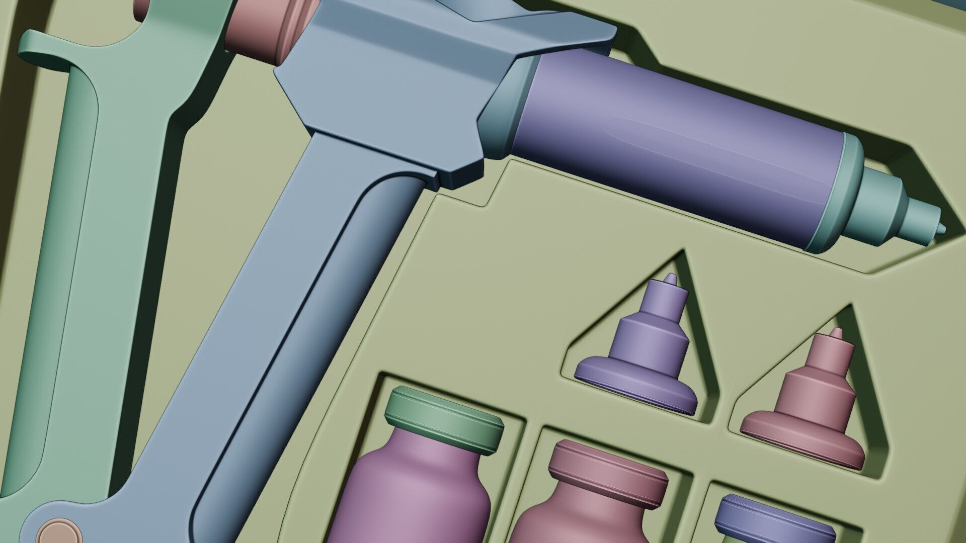 serum injection kit Low-poly 3D model_8