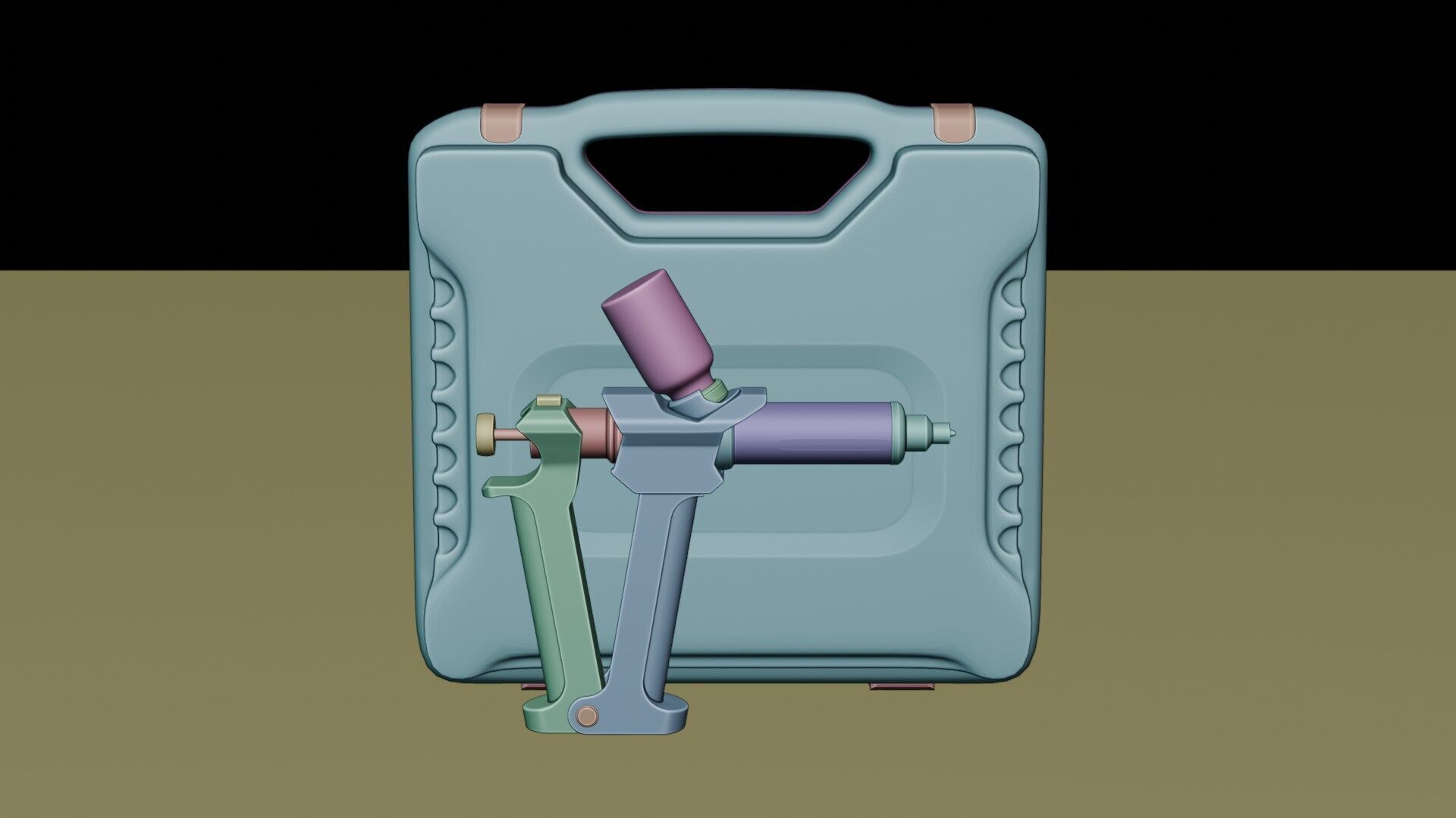 serum injection kit Low-poly 3D model_11